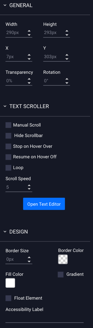 KB-Text-Scroller-Panel