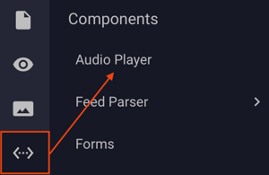 Ad Builder - Components - Audio Player Menu