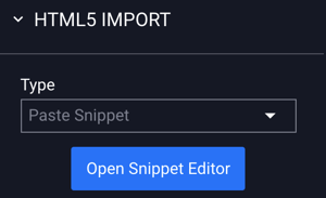 Ad Builder - HTML5 Import Menu - Paste Snippet
