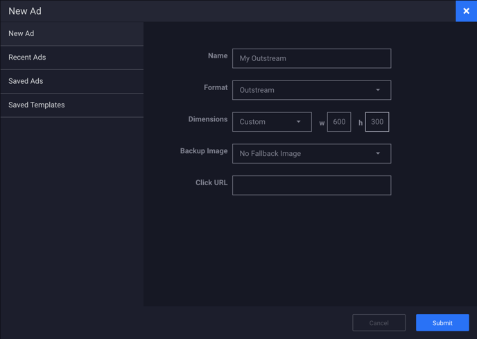 new-outstream